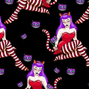 Cheshire Cat red and purple