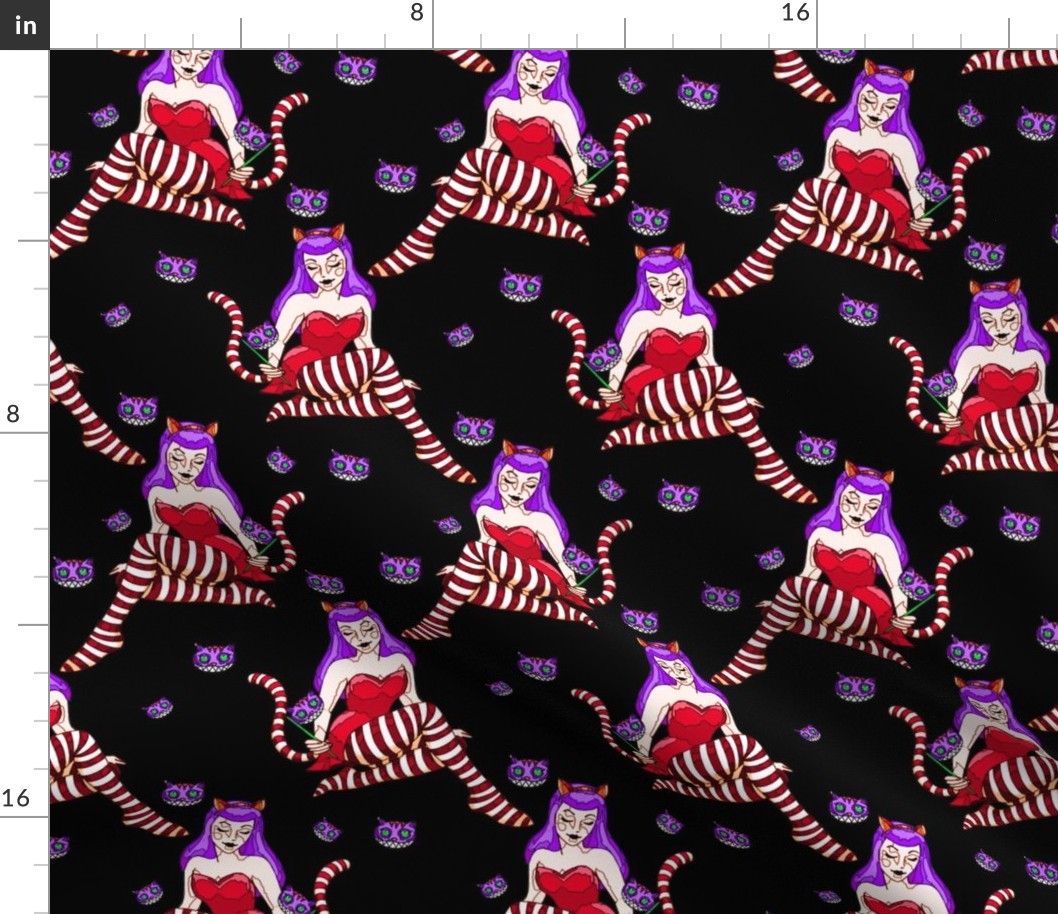 Cheshire Cat red and purple