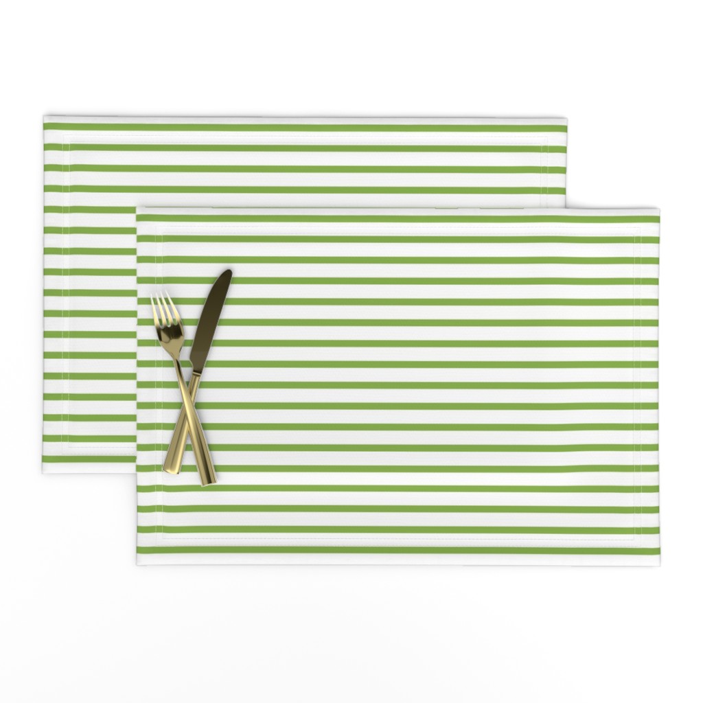 Green +white traditional sailor's jersey stripes by Su_G