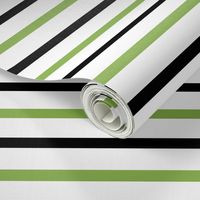 Green, black + white traditional sailor's jersey stripes, by Su_G_©SuSchaefer