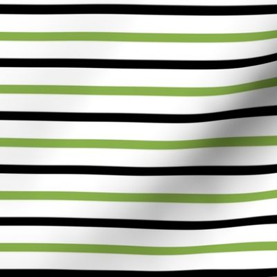 Green, black + white traditional sailor's jersey stripes, by Su_G_©SuSchaefer