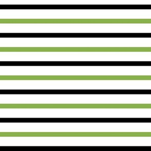 Green, black + white traditional sailor's jersey stripes, by Su_G_©SuSchaefer