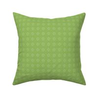 faux sashiko diamonds on fresh green