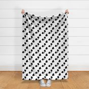 Black spotted cow hide