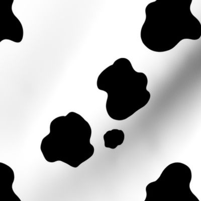 Black spotted cow hide