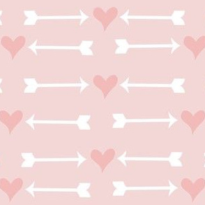 Pink Hearts and White Arrows