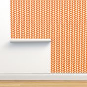 Knit one, orange on white by Su_G_©SuSchaefer