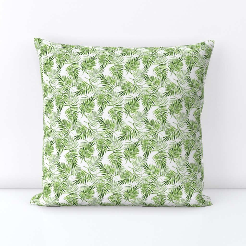 Green palm leaves