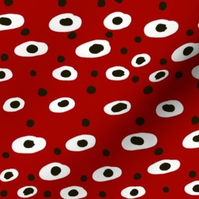 Black-spotted white dots on red by Su_G_©SuSchaefer