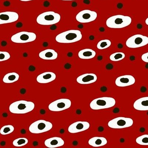 Black-spotted white dots on red by Su_G_©SuSchaefer