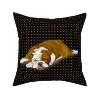 Snoozing Bulldog for Pillow