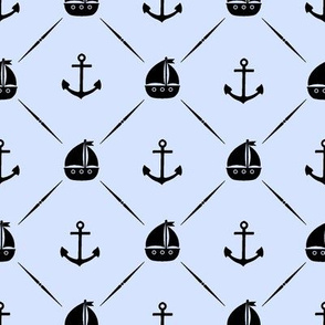 Anchors & Sailboats // Light Blue