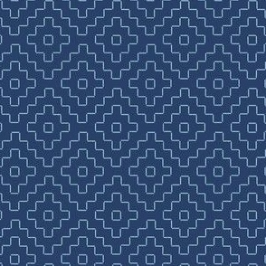 faux sashiko pluses on navy