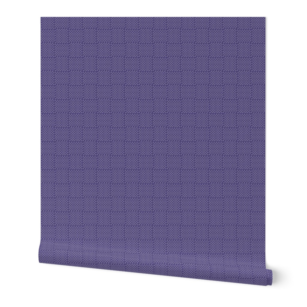 faux sashiko weave in soft purple