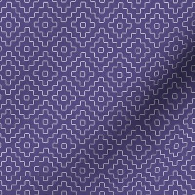 faux sashiko pluses in soft purple