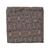 Deco Watercolor Brown Black Gray