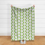 GIANT button polka dots on green by Su_G_©SuSchaefer