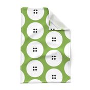 GIANT button polka dots on green by Su_G_©SuSchaefer