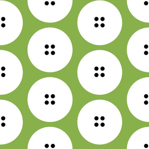 GIANT button polka dots on green by Su_G_©SuSchaefer