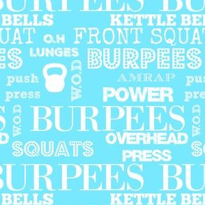 I love burpees blue