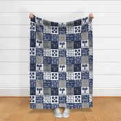 Navy crossfit cheater quilt 6 inch squares