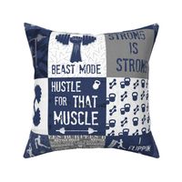 Navy crossfit cheater quilt 6 inch squares