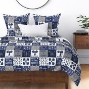 Navy crossfit cheater quilt 6 inch squares