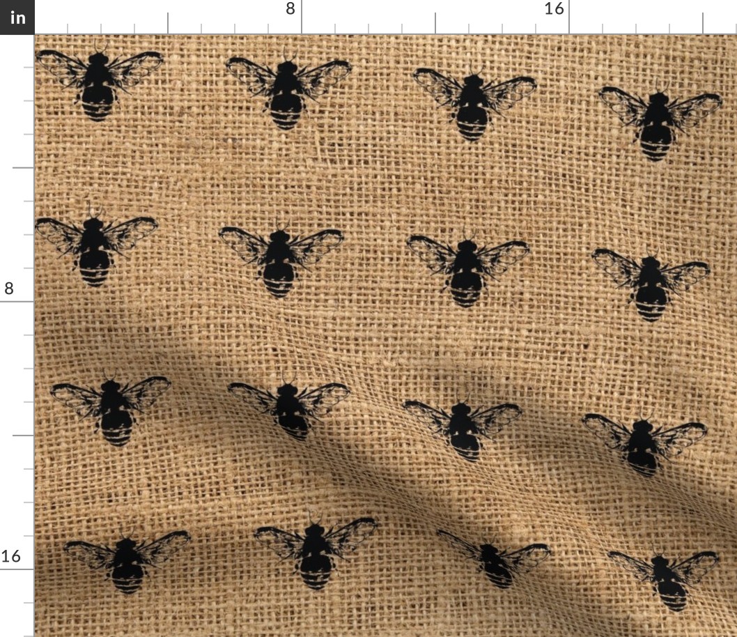 Bees on Burlap