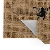 Bees Wide on Burlap