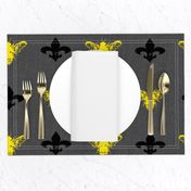 Fleur de Bees Gold, Black and Grey