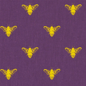 Purple and Honey Gold Bees
