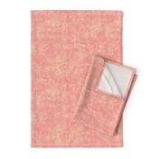 watercolor and saran wrap in pink and coral