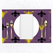 Fleur de Bees black, gold and purple