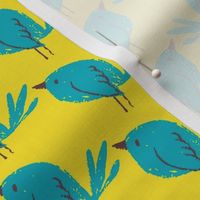 Blue Bird Yellow Linen