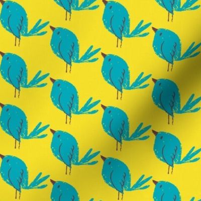 Blue Bird Yellow Linen