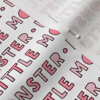 little monster typography || pink