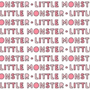 little monster typography || pink