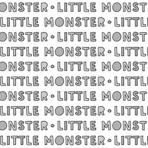 little monster typography || grey