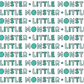 little monster typography || green