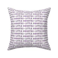 little monster typography || purple