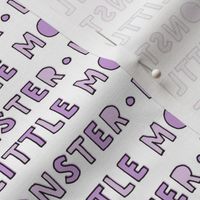 little monster typography || purple