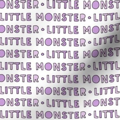 little monster typography || purple