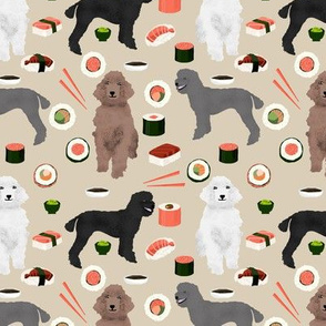 poodles dog sushi fabric cute poodle coats dog colors dog fabric sushi lover khaki