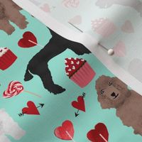 poodles valentines day love fabric cute poodle dog design poodles valentines aqua