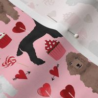 poodles valentines day love fabric cute poodle dog design poodles valentines blossom pink