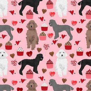 poodles valentines day love fabric cute poodle dog design poodles valentines blossom pink