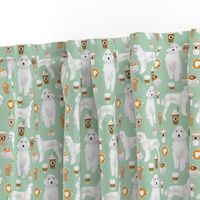 poodles coffee fabric cute white poodle coffee design best coffees and poodles fabrics mint green