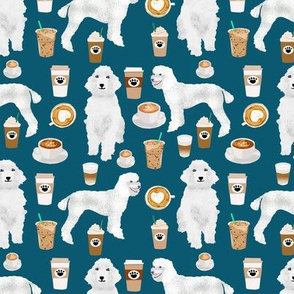 poodles coffee fabric cute white poodle coffee design best coffees and poodles fabrics sapphire blue