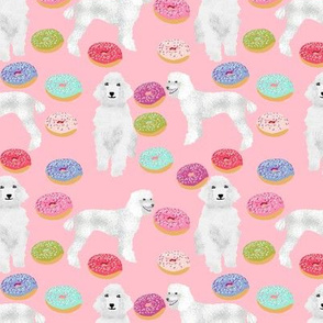 poodles and donuts fabric cute pastel donut junk food design white poodles fabric