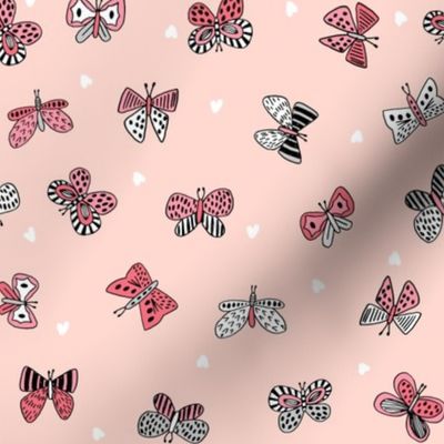 spring butterflies // nature botanical print girls butterfly fabric sweet flutterby design